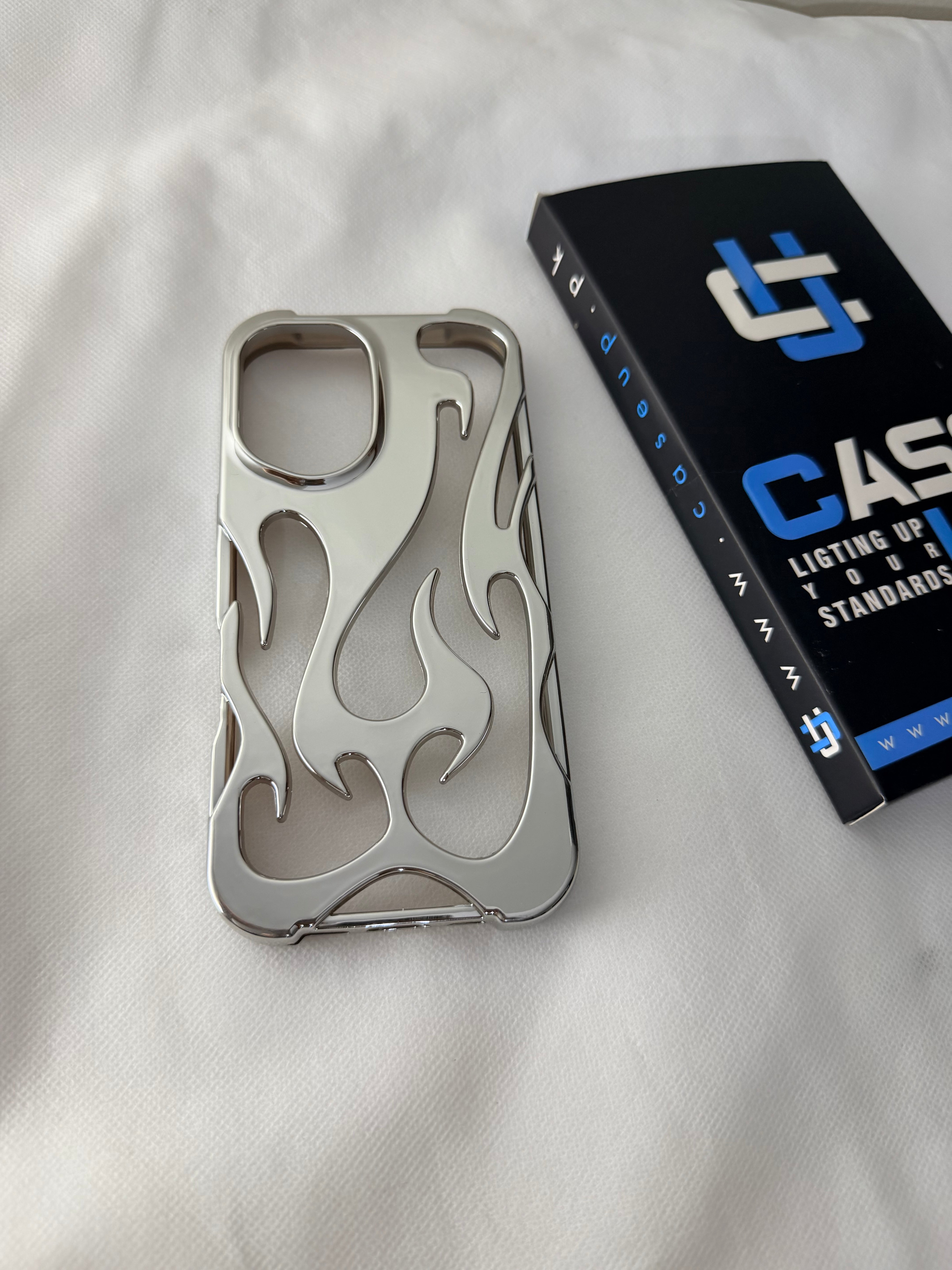 iPhone 16 Flame Case Silver Shine