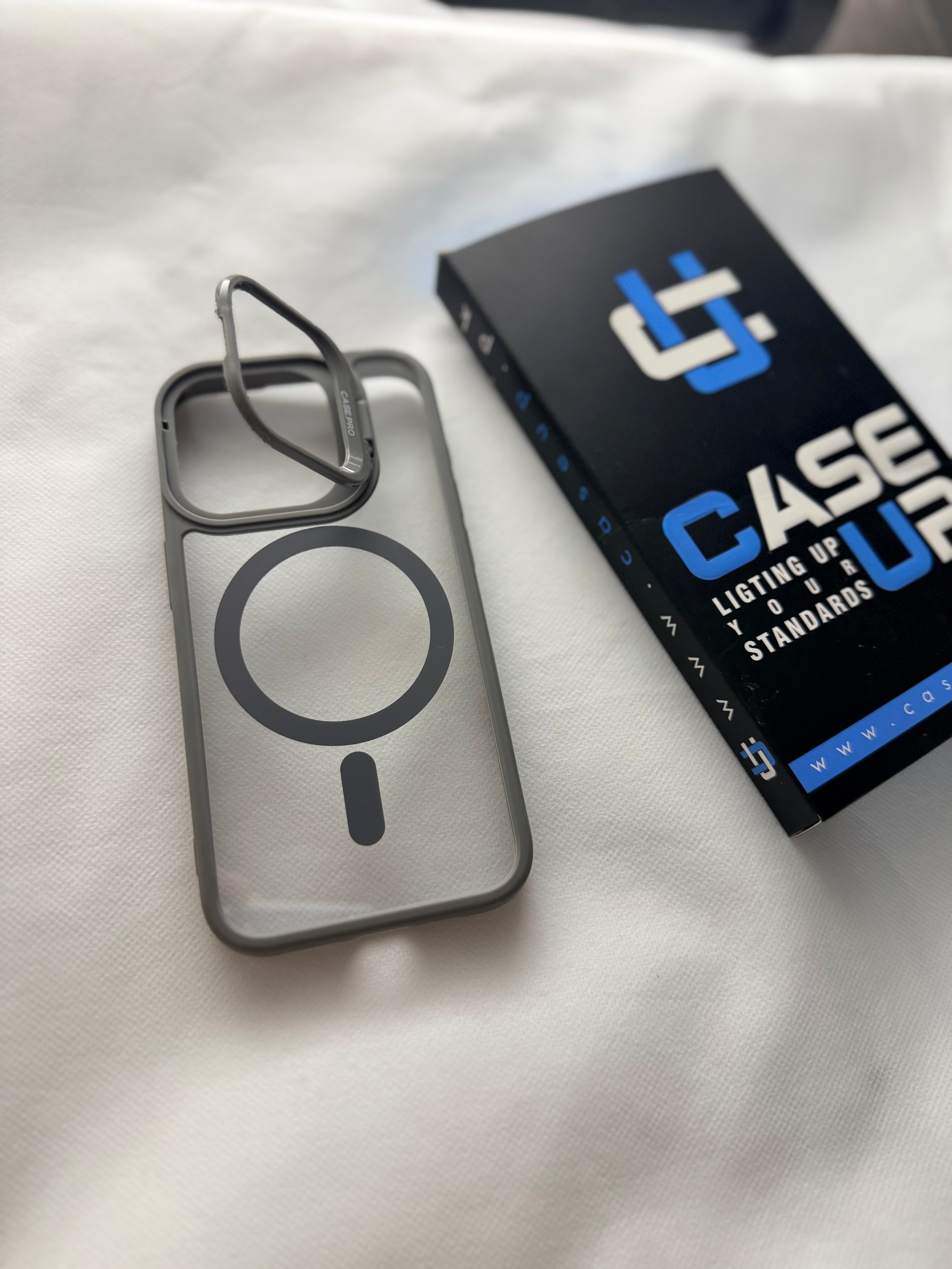 iPhone 15 Pro Grey Border Magsafe Acrylic Case