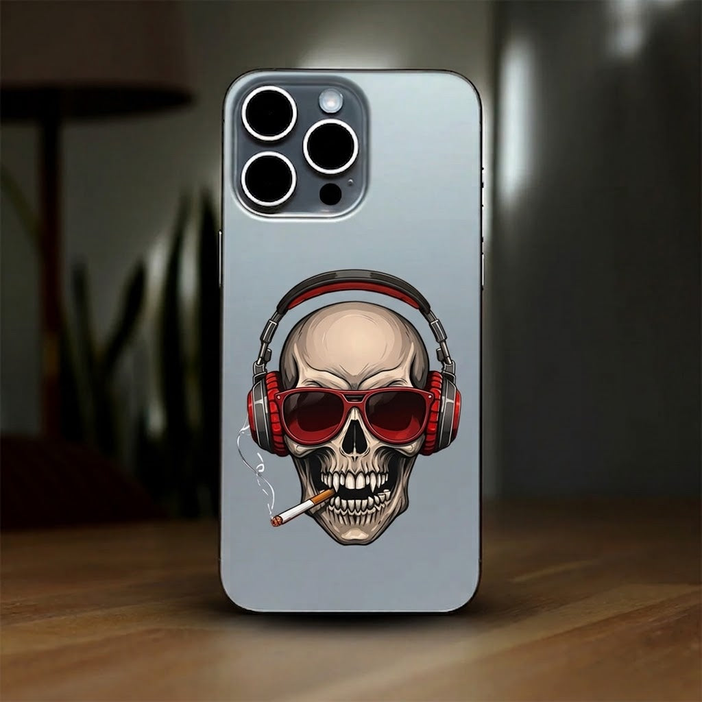 Smoking Skull Transparent 3D Skin