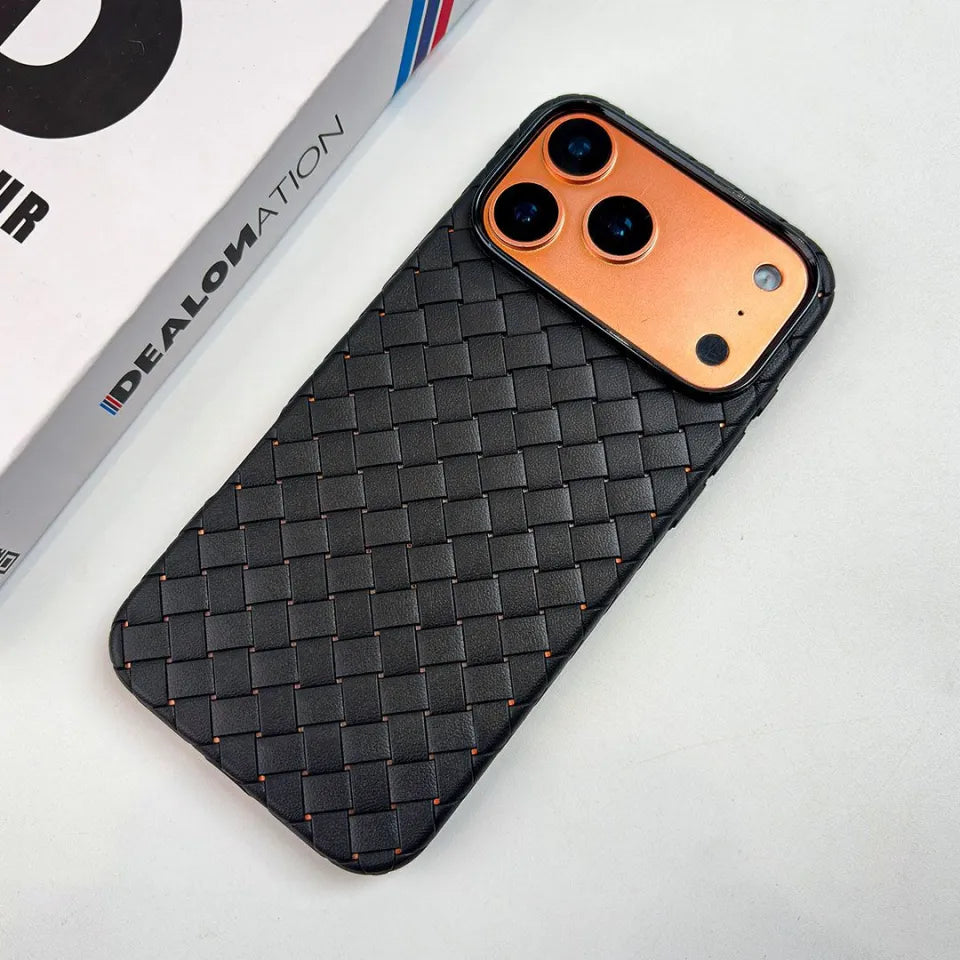 Luxury Weave Breathable Matte Woven Silicone Grid Case