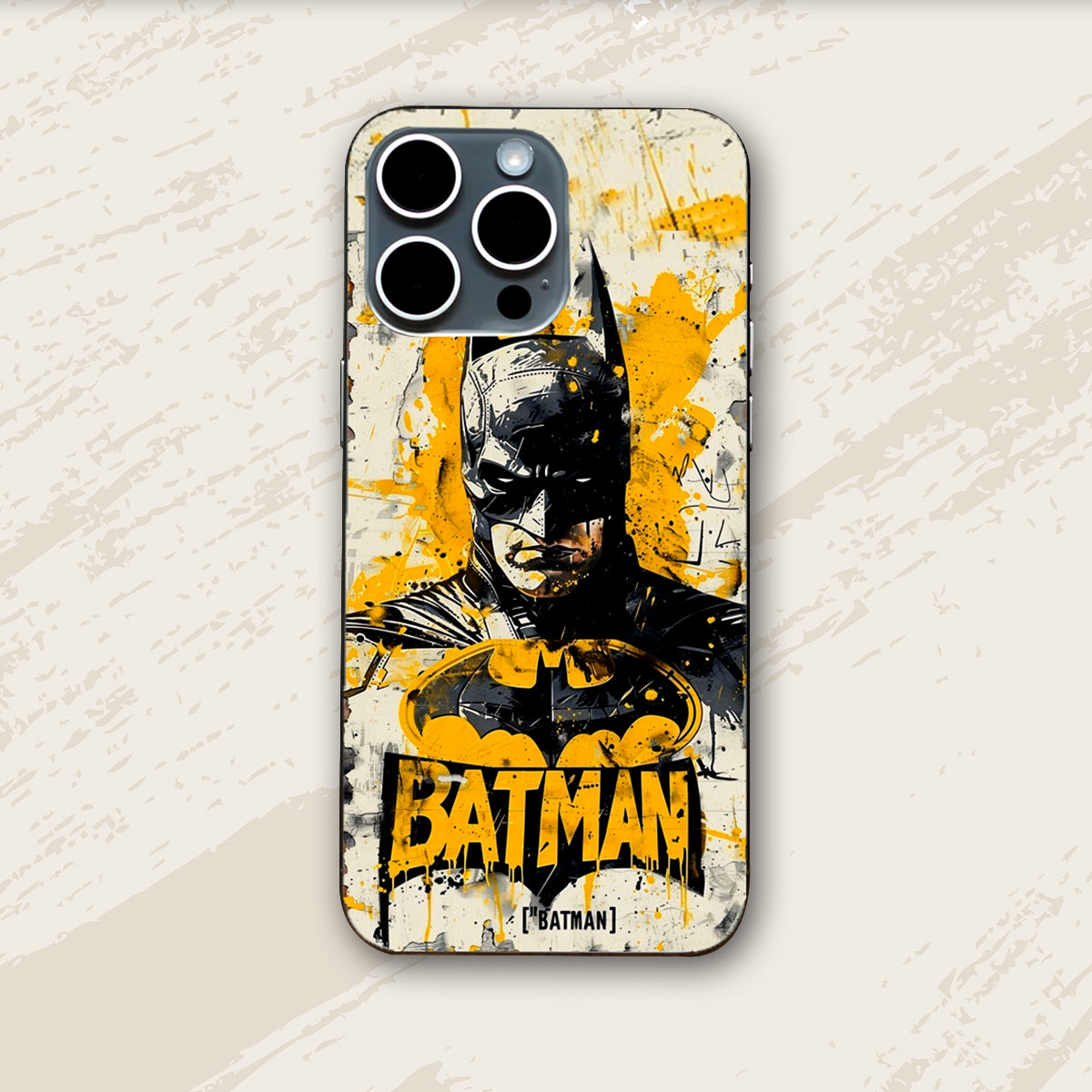 Batman Yellow Paint Splash 3D Skin