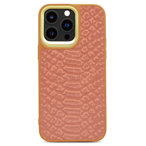 Kajsa Snake Pattern Back Case (iPhone 15 series) - RedPear