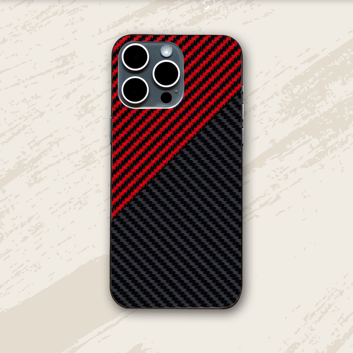 Red & Black forged carbon fiber 3D Skin