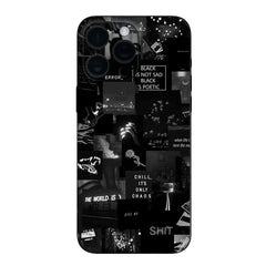 Black Broken Quotes Mobile Skin