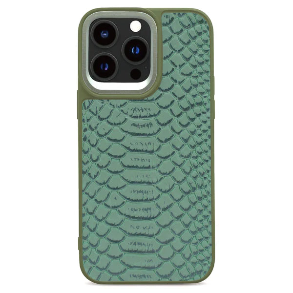 Kajsa Snake Pattern Back Case (iPhone 15 series) - RedPear