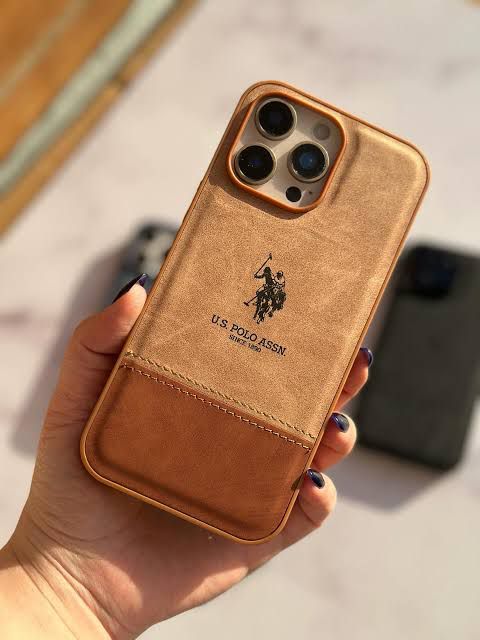 Premium Quality Suede Leather Embroidered Polo Case for iPhone